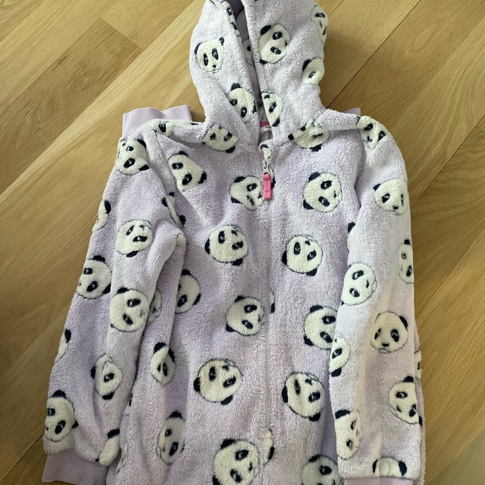 Panda Print Hooded onesie